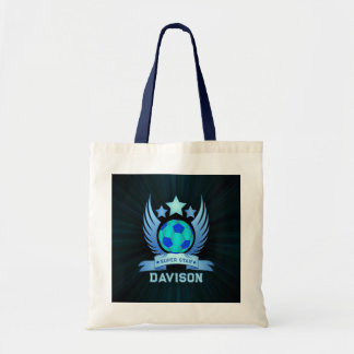 Neonblauer Fußball | Coole individuelle Geschenke Tragetasche