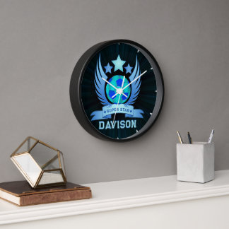 Neonblauer Fußball | Coole Sportgeschenke für Jung Uhr