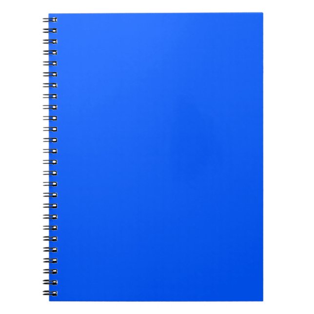 Neonblaues Vollfarbe-Minimalist Notizblock (Vorderseite)