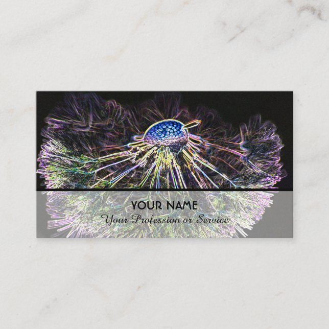 Neonblühende Romantik für Gärtner und Floristen Visitenkarte (Vorderseite)