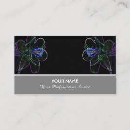 Neonblühende Romantik für Gärtner und Floristen Visitenkarte
