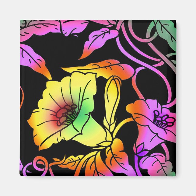 Neonblumen Magnet (Vorne)