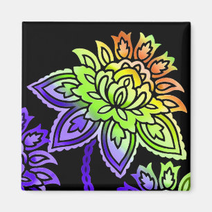 Neonblumen Magnet