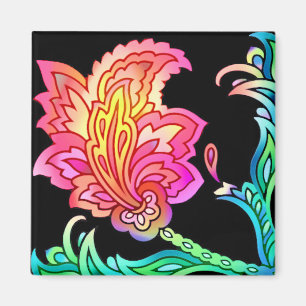 Neonblumen Magnet