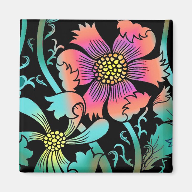 Neonblumen Magnet (Vorne)