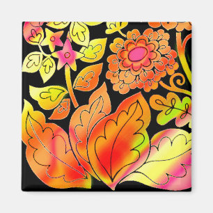 Neonblumen Magnet