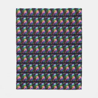 Neonblumendruck-Fleece-Decke Fleecedecke