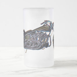 Neonc$v-doppelmotorrad-Bier-Tasse Mattglas Bierglas