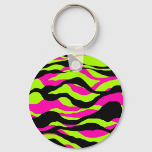 Neoncore Tricolor Animal Print Zebra Schlüsselanhänger