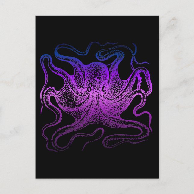 Neoner Lila Seeoktopus Postkarte (Vorderseite)