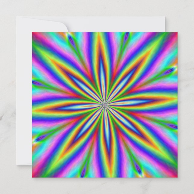 Neonexplosion Einladung (Vorderseite)