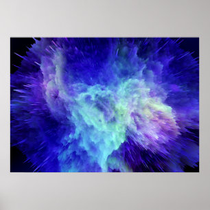 Neonexplosion im Weltraum #1 Poster