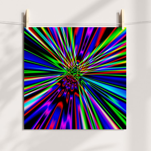 Neonexplosion Poster (Neon Explosion Abstract Digital Poster)