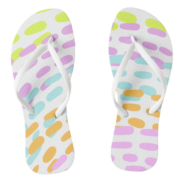 Neonfarben im Tierdruck Flip Flops (Fußbett)