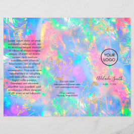 Neonfarben Opal-Trifold-Broschüre
