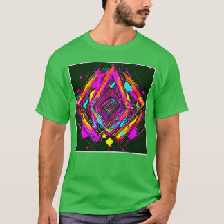 Neonfarben Vintage-Party-Rave-Mädchen T-Shirt