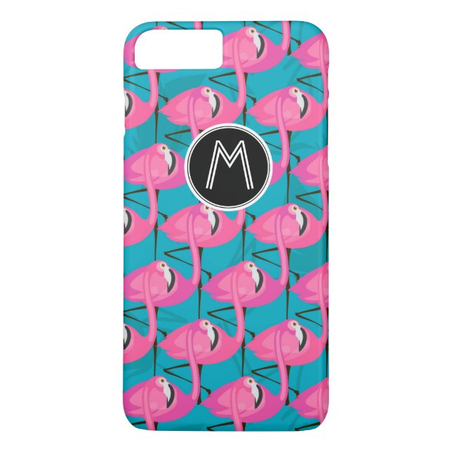Neonflamingos | addieren Ihre Initiale Case-Mate iPhone Hülle (Rückseite)