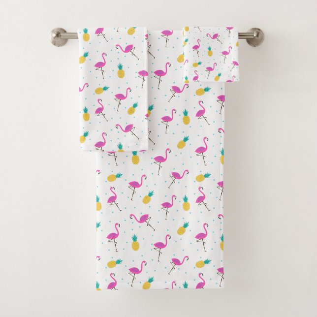 Neonflamingos Badhandtuch Set (Insitu)