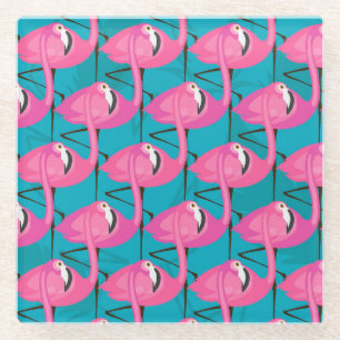 Neonflamingos Glasuntersetzer