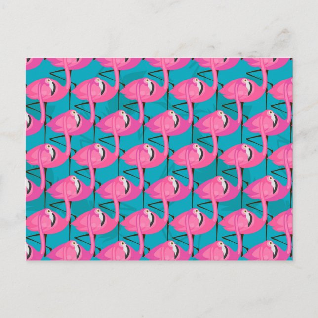 Neonflamingos Postkarte (Vorderseite)