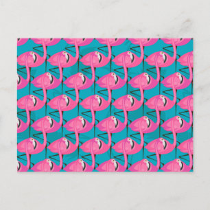 Neonflamingos Postkarte
