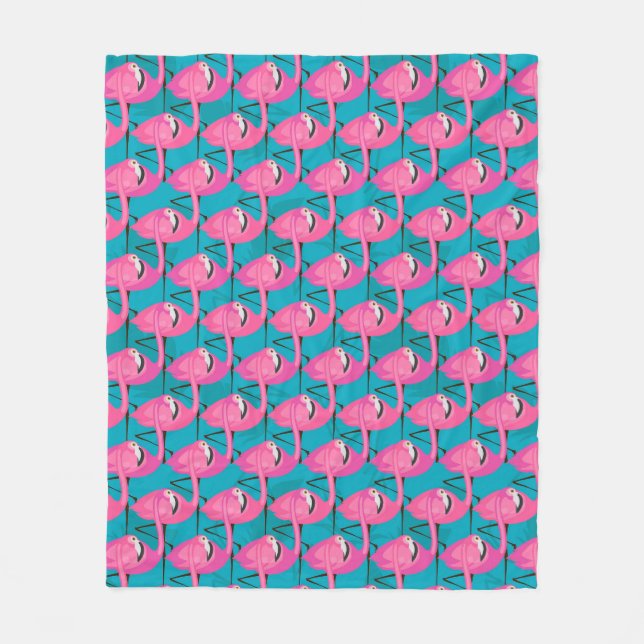 NeonFlamongos Fleecedecke (Vorderseite)