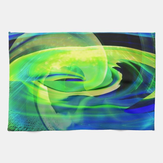 Neonfremde Landschaft Abstrakt Handtuch (Horizontal)