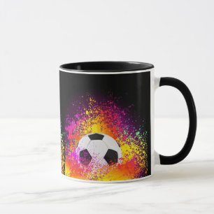 Neonfußball-Ball-Tasse Tasse