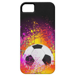 NeonFußball mit schwarzem Hintergrund Case-Mate iPhone Hülle