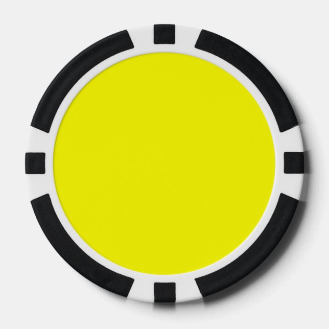 Neongelb einfarbig pokerchips (Vorderseite)