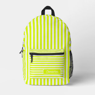 Neongelb und Vintag gestrichen Name Bedruckter Rucksack