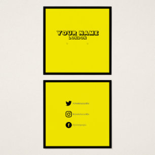 Neongelber Ohrring, Social Media Display Karte.