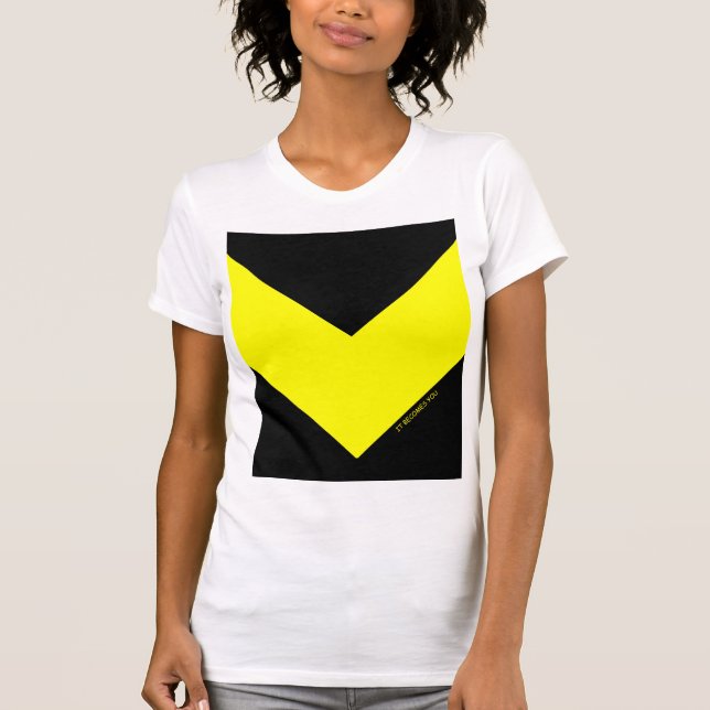 Neongelber Pfeil T-Shirt (Vorderseite)