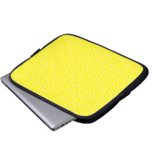 Neongelber Polka Dot Laptop-Ärmel Laptopschutzhülle