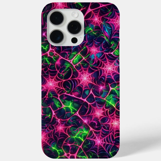 Neongewebe, Spinnennetzmuster, Tarnung Case-Mate iPhone Hülle (Rückseite)
