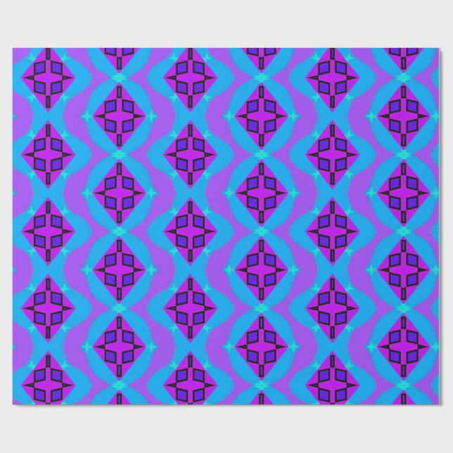 Neongrafisches Muster Geschenkpapier (Flach)
