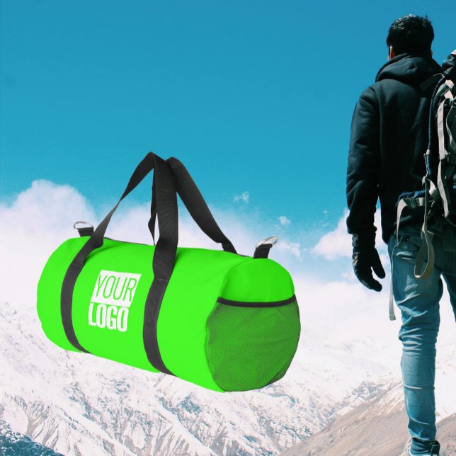 Neongrün - Logo hinzufügen Duffle Bag (Von Creator hochgeladen)