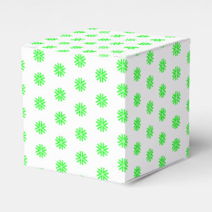 Neongrün Weiße Sternschneeflocken Mustergeschenk Geschenkschachtel