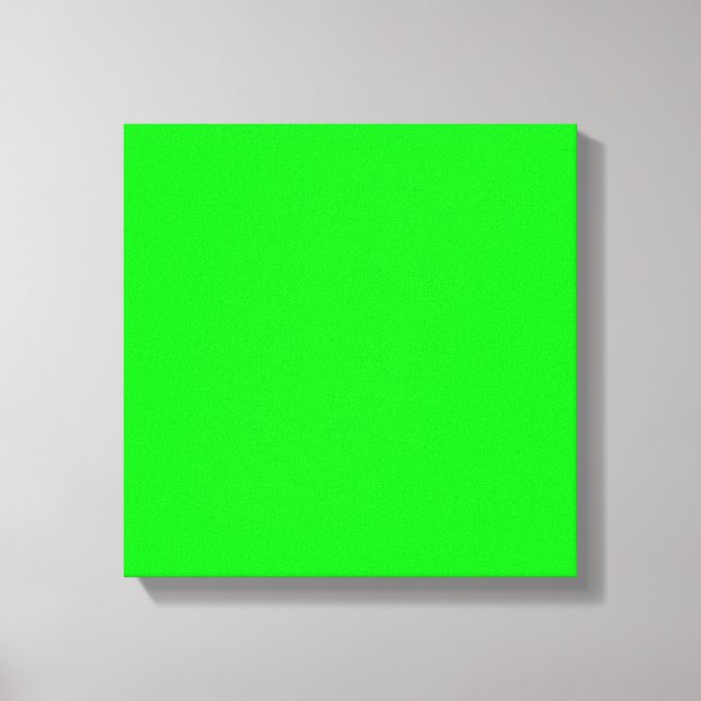 Neongrüne Leinwand, leuchtend schlichte Farbe cool Leinwanddruck (Vorderseite)