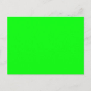 Neongrüner Bildschirm, helle einfarbige Farbe cool Postkarte