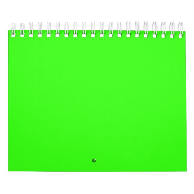 Neongrüner maßgeschneiderter Wandkalender (Titelbild)