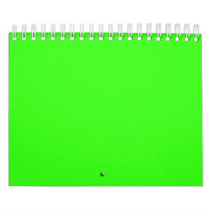 Neongrüner maßgeschneiderter Wandkalender