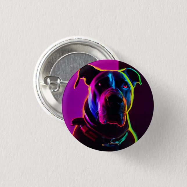 Neonhund Button (Vorne & Hinten)