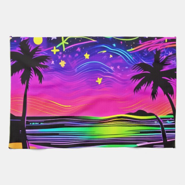Neonight Beachscape Geschirrtuch (Horizontal)