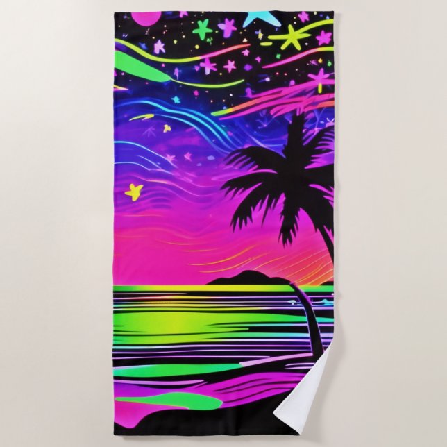 Neonight Beachscape Strandtuch (Vorderseite)