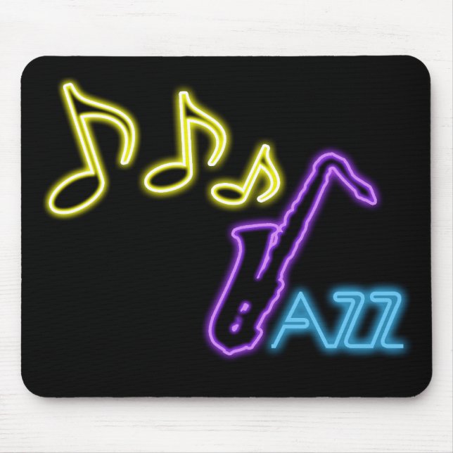 Neonjazz-Bar-Zeichen Mousepad (Vorne)