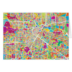 Neonkarte Houstons, Texas  