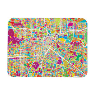 Neonkarte Houstons, Texas   Magnet