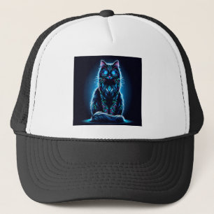 Neonkatze Lebendiger Hintergrund-97948 Truckerkappe