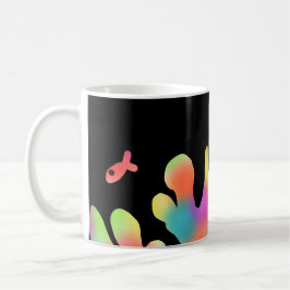 Neonkoralle und Fische Kaffeetasse